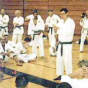 Sensei Kim teaching a kata seminar