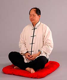 Dr. Yang meditating